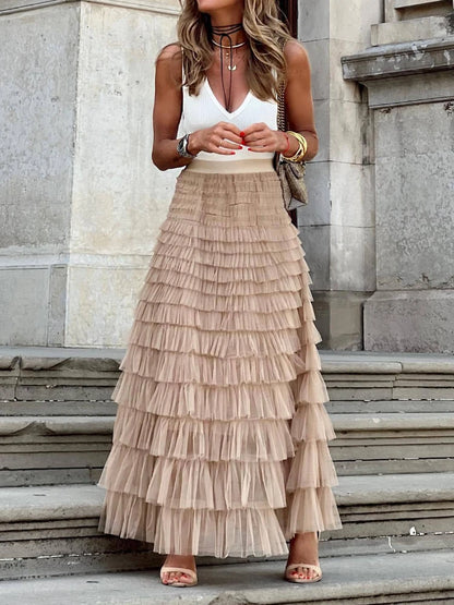 Loua - Long tulle skirt