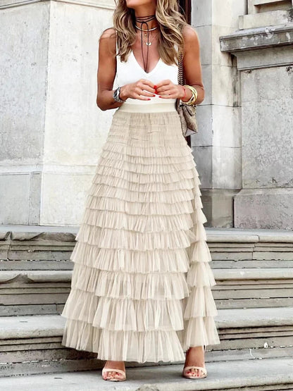 Loua - Long tulle skirt